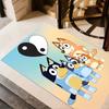 Bluey Family Harmony Floor Mat Suitable for Balcony Outdoor Dormitory Study Room Antislip Carpet Anime Office Decor Wedding Party Gift