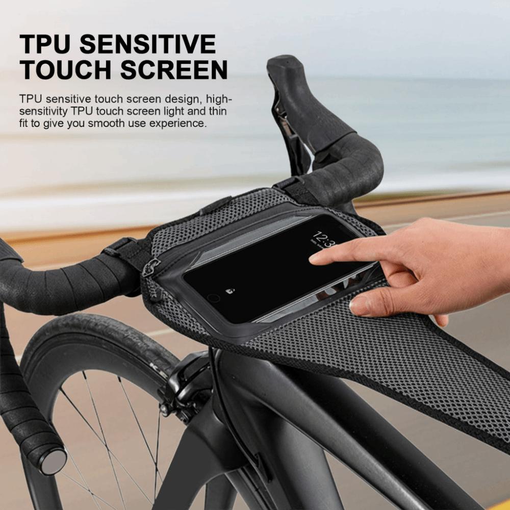 Sweat Absorb Bike Sweat Guard With Phone Pouch Bicycle Trainer Sweat Net  Mountain Road Bike