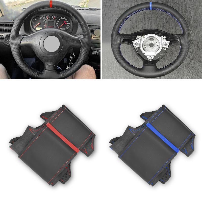 

Для VW Golf 4 MK4 1998 1999 2000 2001 2002 2003 2004 Для Passat B5 1996 1997-2005 Старый автомобильный кожаный чехол на руль