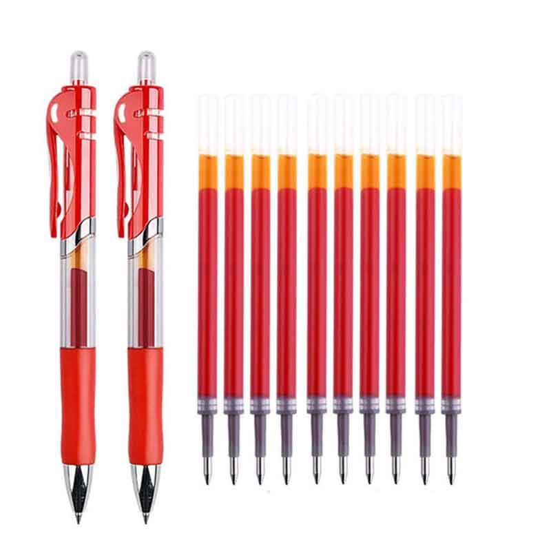 Cheap 12pcs Gel Pen Set 0.5mm Replaceable Refill Office and School