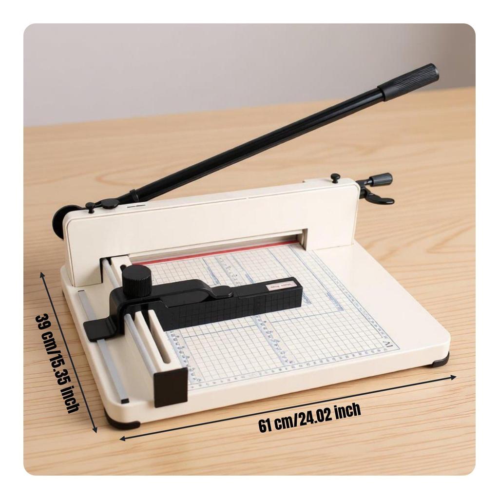 Duty Paper Cutter Cuts 400 Sheets A4 Guillotine Sharp Steel Office Equipment for Print Shop,