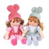 40cm Reborns Toddler Popular Realistic Girl Doll with Braided Jumpsuit Headband Soft Body High-quality Handmade Doll