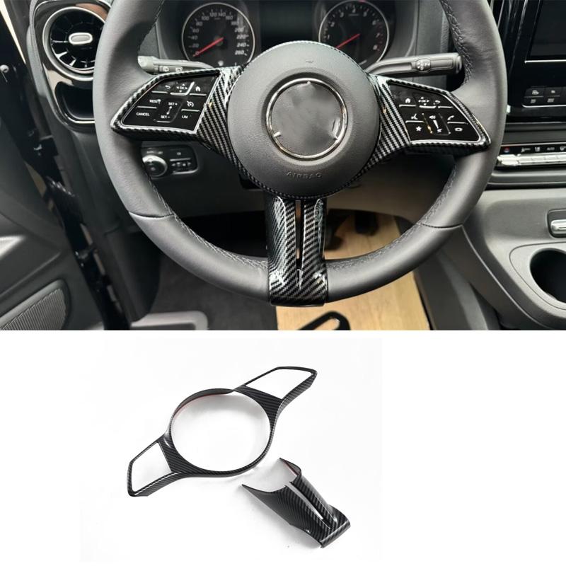 LHD For Mercedes Benz Vito /V class 2024 2025 Interior Steering Wheel door handle Window Switch Water Cup Holder Decorate cover