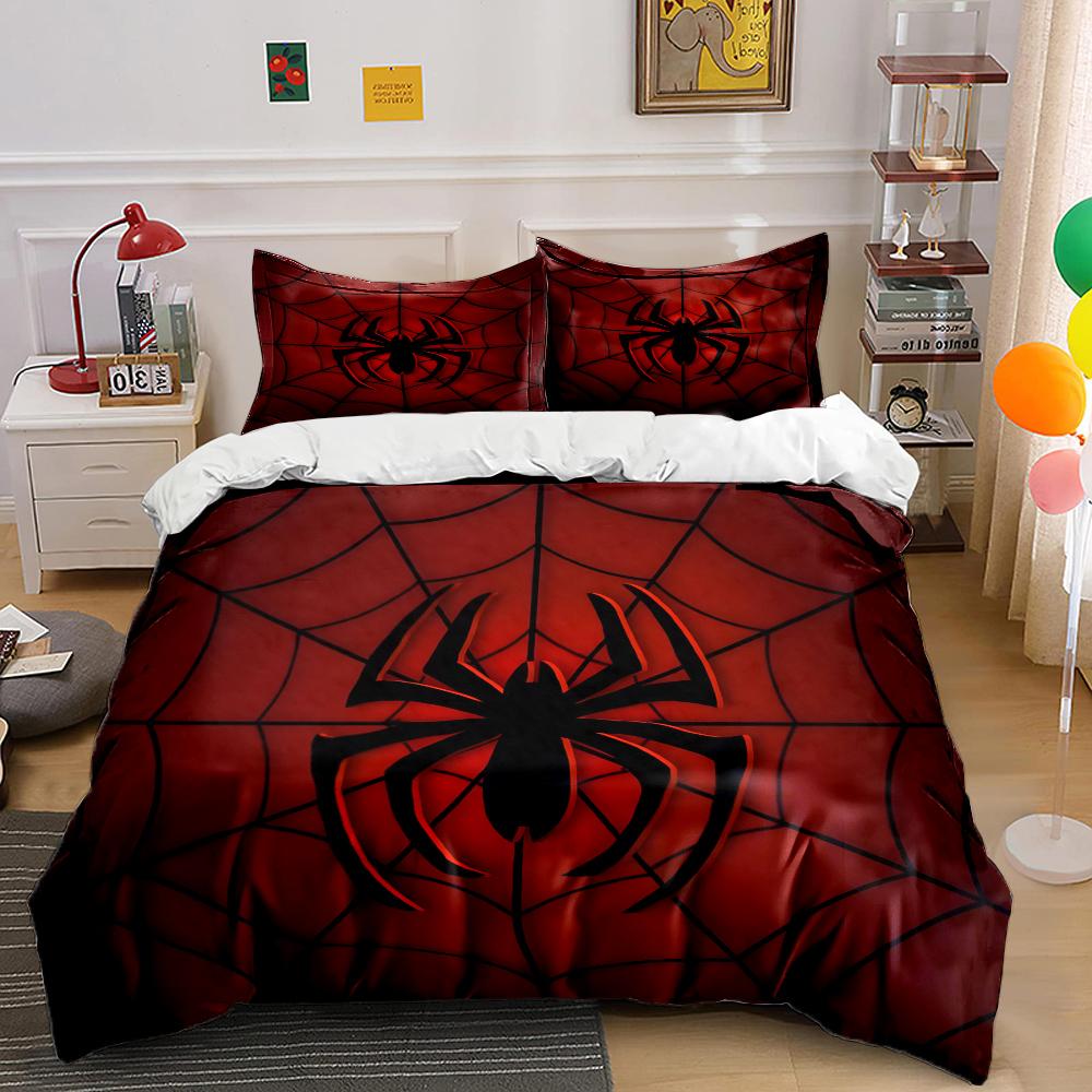 3PC Spider Web Spiders Print Bedding Set Duvet Cover 1 Duvet Cover 2 Pillowcases Adult and Children Bedding Set Luxury To Gifts