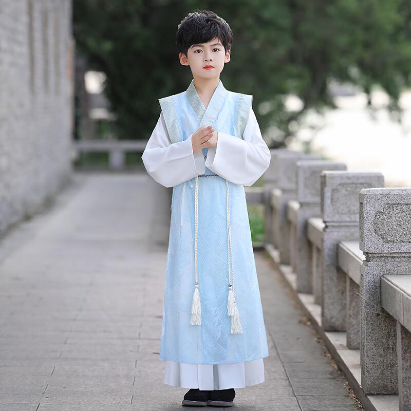 AnnieYouer Boys' Summer Chinese Hanfu Tang Suit