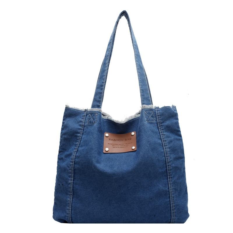 Denim New Bag Women's Premium Sense Versatile Shoulder Bag Large Capacity Niche Design Sense Tote Bag