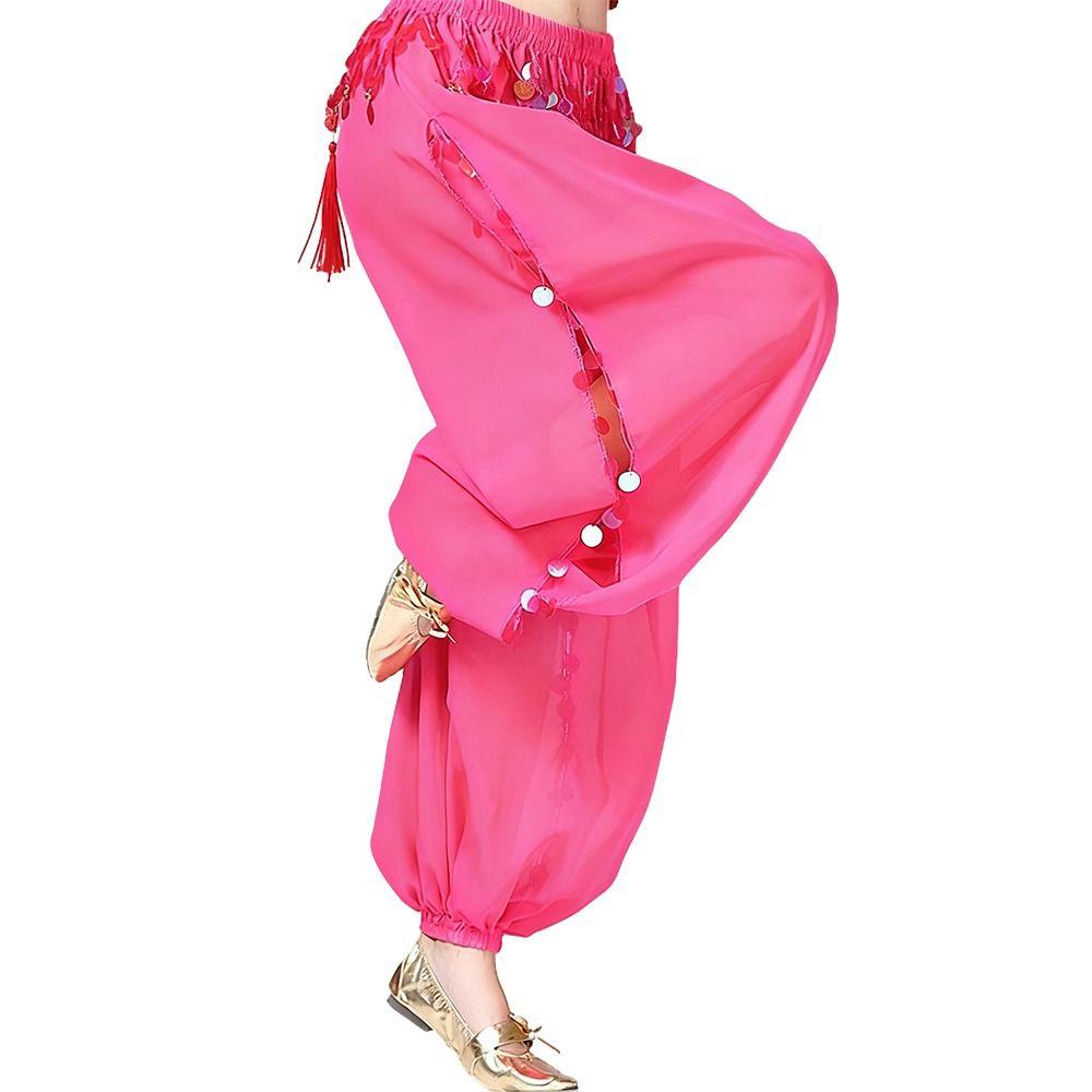 Sequin Belly Dance Pants Loose Bloomers Fashion Show Costumes  Women