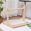 Creative Parrot Desktop Stand Interactive Wooden Parrot Stand  for Small Parrots