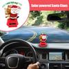 Car Dashboard Decorations Solar-Powered Swinging Deer Santa Claus Dashboard Figurines Adorable Collectible Statue CarDecorations