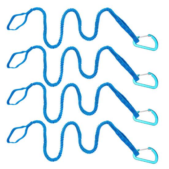 1/2/4Pcs Kayak Paddle Leash Elastic Bungee Strap Lanyard Rope Lightweight Kayak Rod Leash for Boating Fishing Rafting Canoeing
