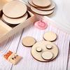 450pcs Unfinished Wood Slices Round Wooden Disc Circles Wooden Circles for Crafts Cutouts Ornaments for DIY Craft and Decoration, 5 Sizes