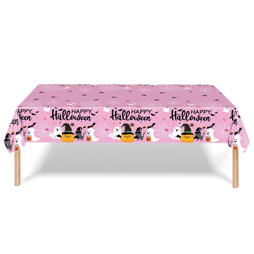Pink Halloween Party Halloween Table Runner Disposable Table Cover  Halloween Supplies