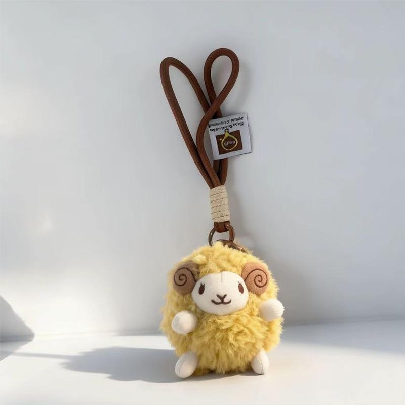 Backpack Decor Sheep Plush Pendant Cute Mini Sheep Plush Pendant Soft Lamb Doll Ornament Keychain For Car Decoration