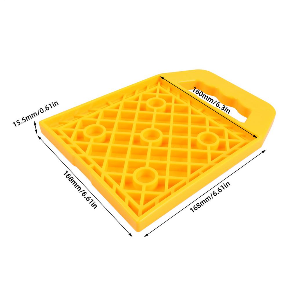 

4pcs RV Stabilizing Jack Pads Camper Jack Pads RV Leveling Blocks W/Handle Camper Stabilizer Blocks For Travel Trailer Tire Mat жовтий