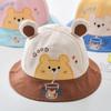 Cute Bear Baby Fisherman Cap Breathable Soft Cotton Infant Boy Girl Bucket Hat Casual Travel Sun Protection Toddler Sun Hats