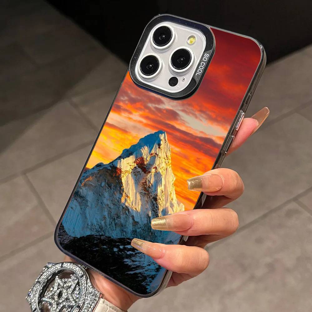 Zermatt Matterhorn Swiss Mountain Phone Case For iPhone 17,16,15,14,13,12,11 Plus,Pro MaxColorful Silver Phone case Funda Cover