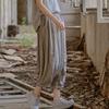 Johnature Women Vintage Wide Leg Pants Elastic Waist Solid Color Trousers Summer Loose Casual Female Pants