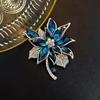 High-End Light Luxury Flower Brooch Female Heavy Industry Design Sense Animal Brooch Diamond Corsage Coat Clothing Accessories