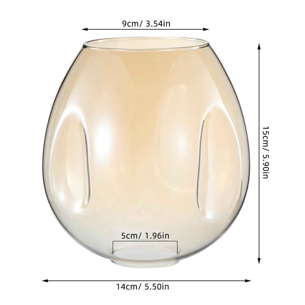 1Pcs Glass Lampshade Transparent European Style Bedroom Lamp Cover Decorative Diffuse Lighting Warm Atmosphere