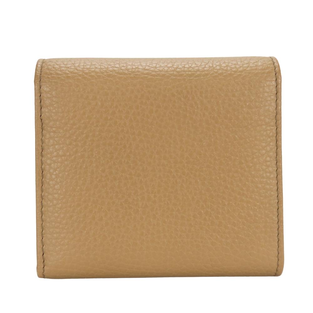 Used GUCCI Tri-fold wallet 598207 Interlocking W Hook Wallet  leather beige Accessory