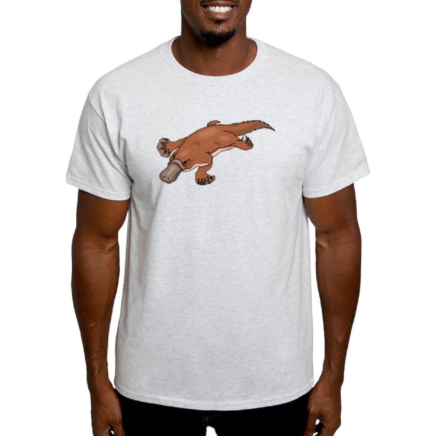 CafePress Brown Platypus T Shirt Men s 100% Cotton, Classic Graphic Light T-Shirt XXXXXL белый