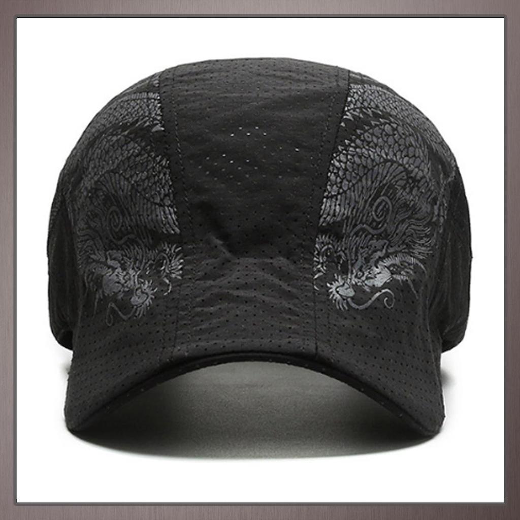 One Limitation Hunting Cap with Lightweight Mesh Simple Dragon Perfect for CP446 Men's Logo, Cap, Design, Design, Airsoft, (Dark Gray)
