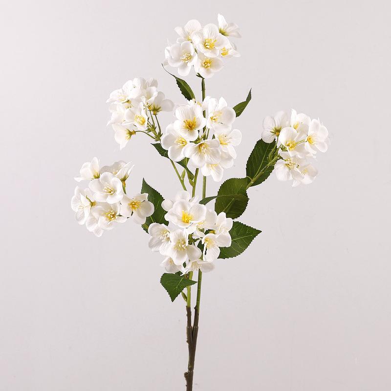 

Chinese-style single begonia flower home living room hotel arranges fake flower props, thyme simulated flower
