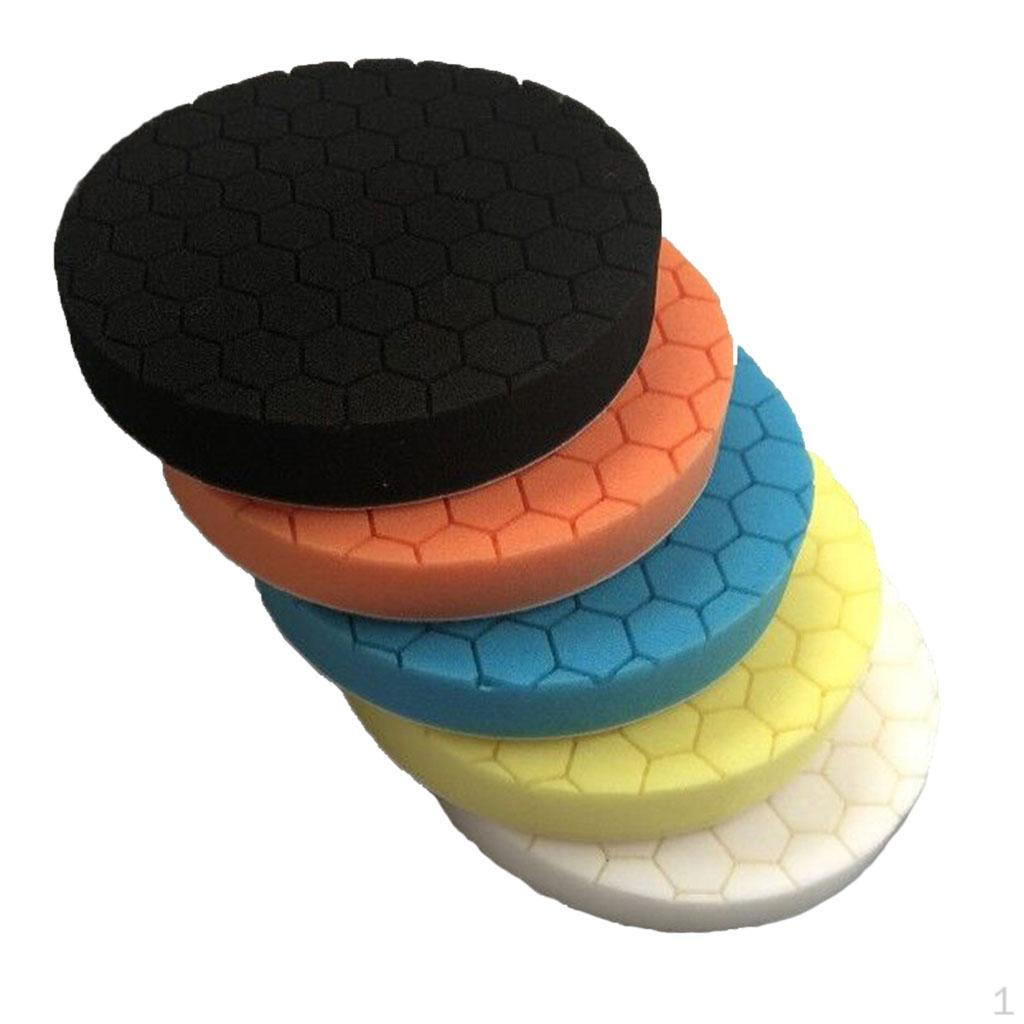 

5 шт. дюймов/6 губок для полировки автомобиля, набор для полировки дисков с воском 5 inch