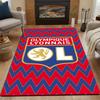 Olympique Lyonnais Football Logo Rug Patterned carpet, non slip mat suitable for living room and bedroom sofas