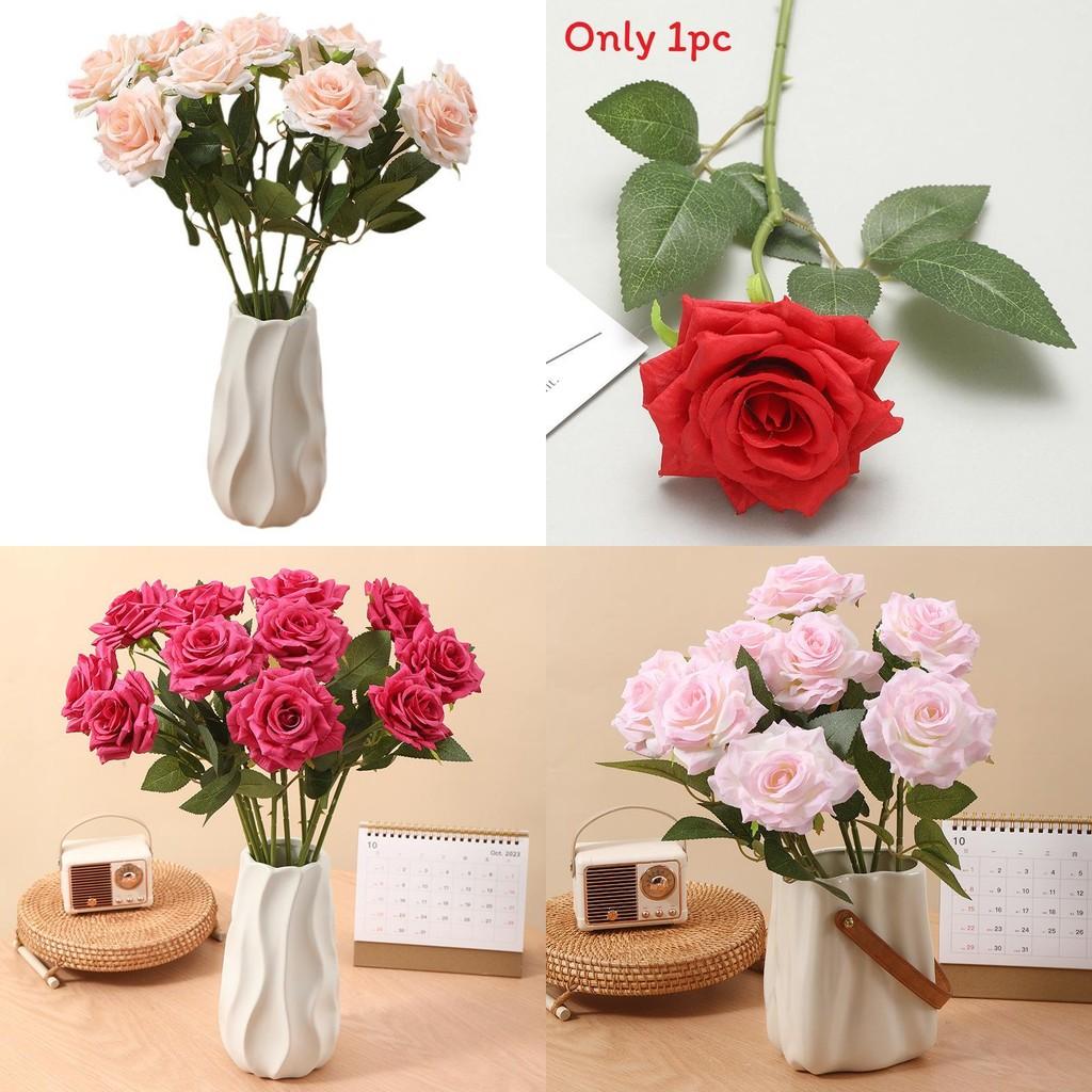 Silk Rose Bouquet For Wedding Photography Props Home Decor Party Styling