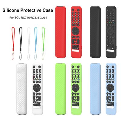 Silicone Remote Case for TCL RC716/RC833 GUB1 TV Remote Control Case Anti-Slip Remote Protective Case Shockproof Silicone Sleeve