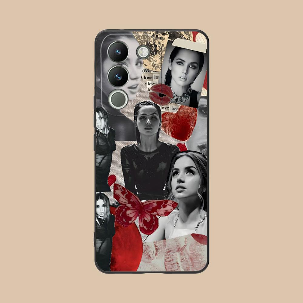 Ana de Armas Matte TPU Mobile Phone Case for VIVO Y77 76 75 74 73 72 58 56 55 51 50 38 36 Y19 Y18 Y03 Y01 5G Colorful Cover