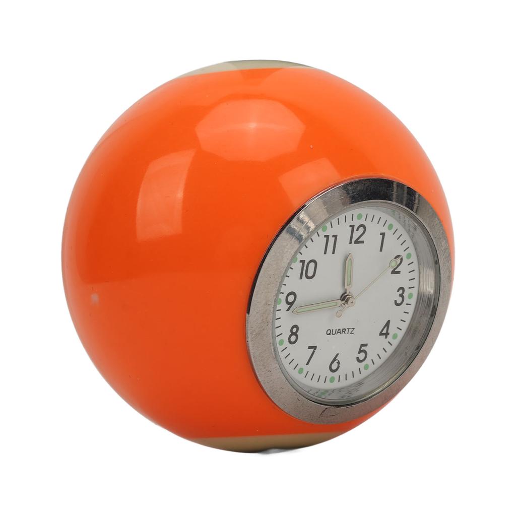 Ball Shape Table Clock Billiards Ball Clock Resin Accurate Decorative Clock for Bar Home RVs Bedside
