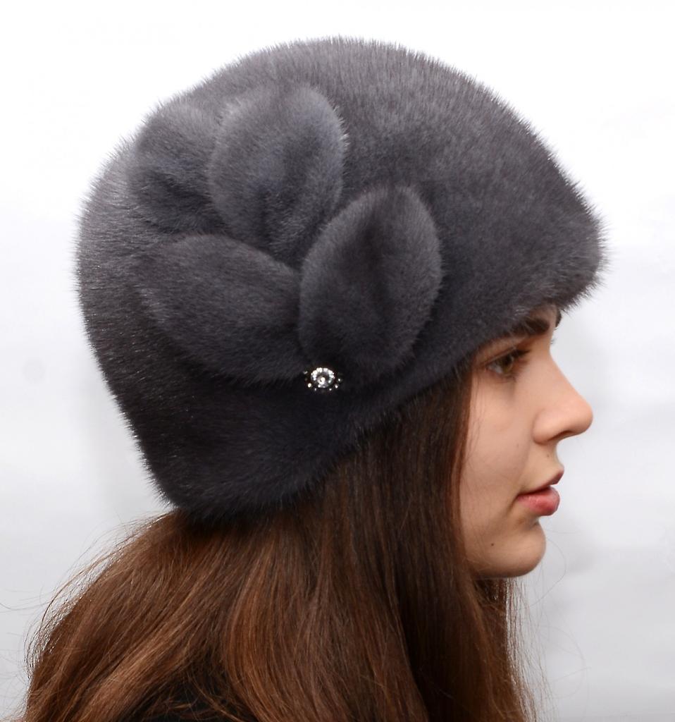 Real Mink Fur Hat Winter Warm Fur Hat 