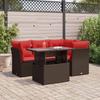 VidaXL Garden Furniture Set with Cushions 5pcs Brown Braided Resin Acacia, Outdoor Sofa Set, Garden Lounge, 3326155