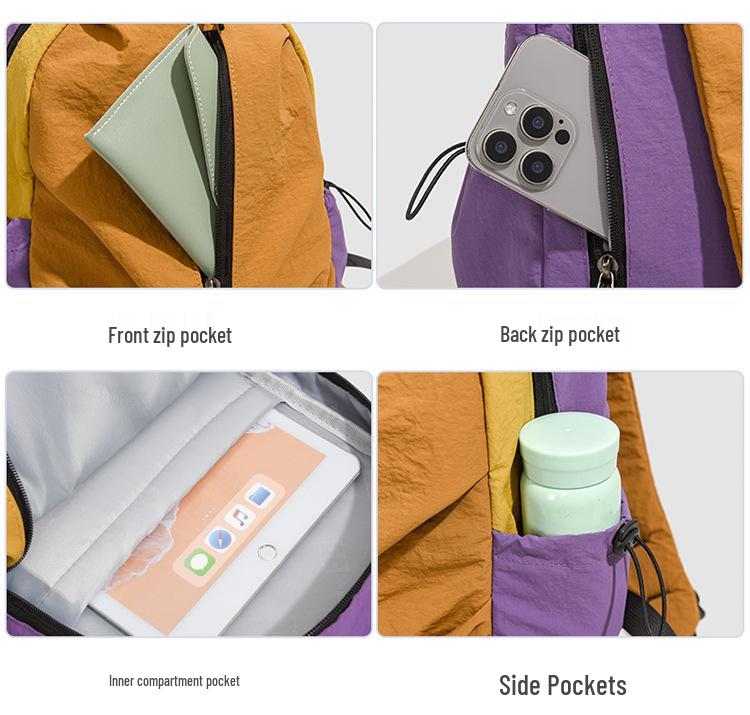 Unisex Lightweight Water-Repellent Large Capacity Backpack for Casual, Sports, and Travel