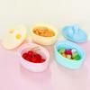 Silicone No-Mess Snack Box Dirt-resistant With Lid Nut Snack Storage Container Foldable Fruit Storage Box Candy Dried