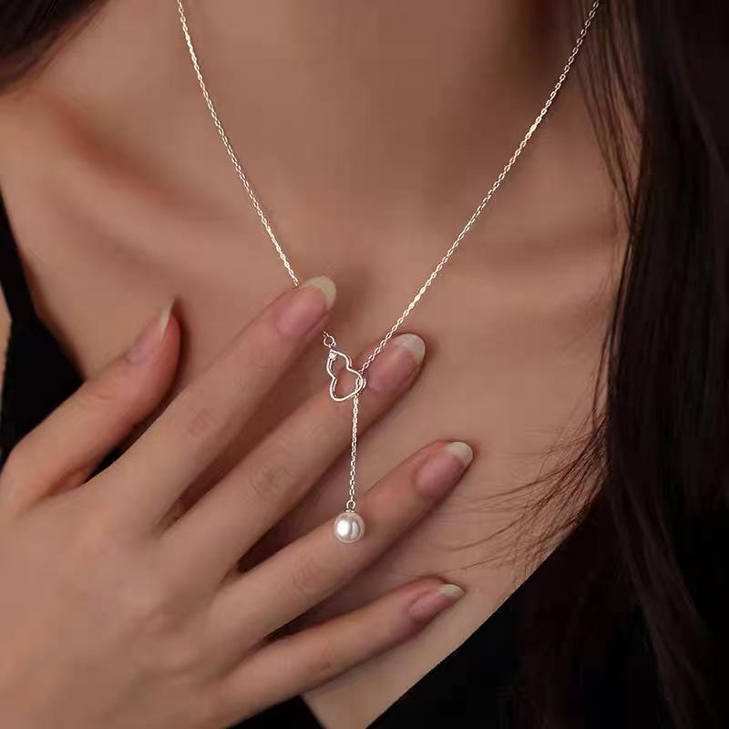 S925 Sterling Silver Zirconia Diamond Necklace for Women - Light Luxury Korean Style Clavicle Chain, Cute & High-End Fashion Accessory