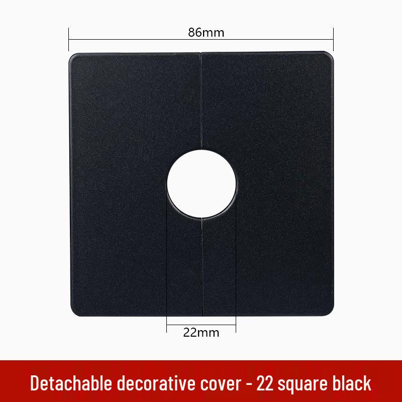 Square Detachable Cable Hole Cover Plate – Adhesive Decorative Wall Plug with Buckle for TV.
