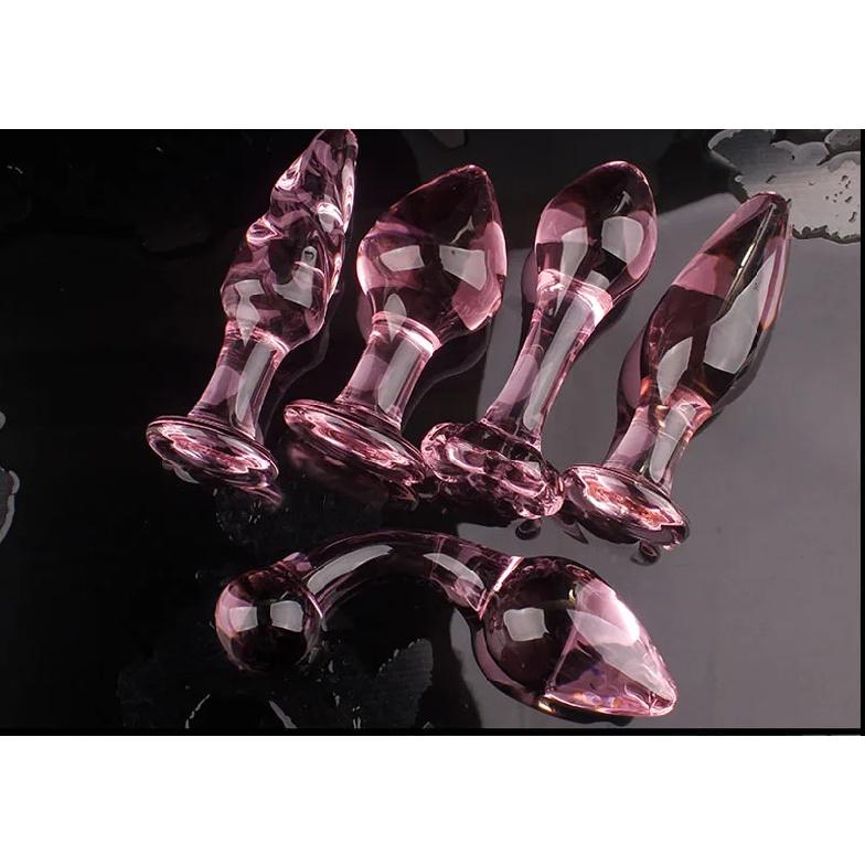 Pink Glass Anal Plug for Women Butt Plugs Penis Nightlife Anus Dildo Adult Masturbation Adult Gay Sex Toys Lover Gifts