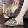 Ladies' Fashionable EVA Slippers with Leopard Print, Ladies' Thick Soled Cloud Slippers for Vacation, Beach, Dormitory, Plus Size Women's Shoes