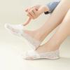 5 Pairs Women's Summer Lace Invisible Socks Boat Mesh Thin Low Cut Socks Slippers Female Ankle Silicone No Show Socks Non-slip