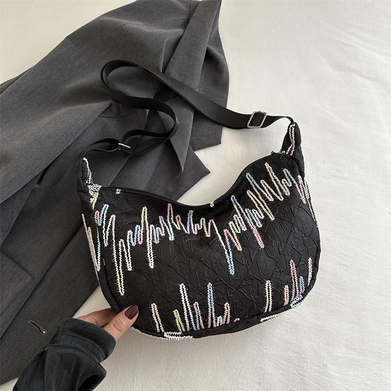 Trendy Street Style Canvas Tote Bag For Women 2024 New Fashionable Lightweight Crossbody Purse