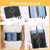 Litchi Crocodile Pattern Large Circular Zipper Women Elastic Waistband Gift