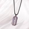 Trendy Titanium Steel Necklace: Unisex Stainless Steel Hollow Star Pendant, Long Chain