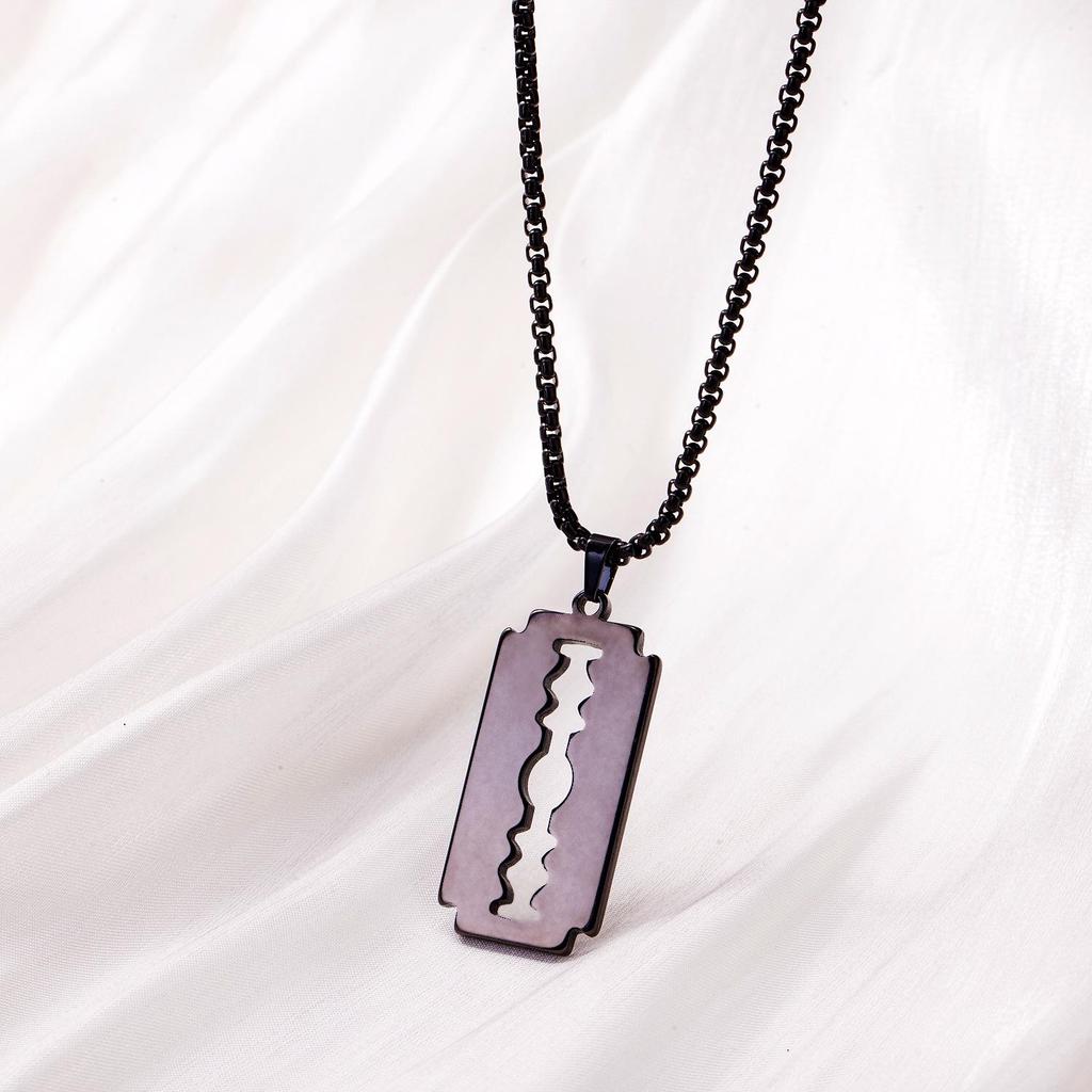Trendy Titanium Steel Necklace: Unisex Stainless Steel Hollow Star Pendant, Long Chain