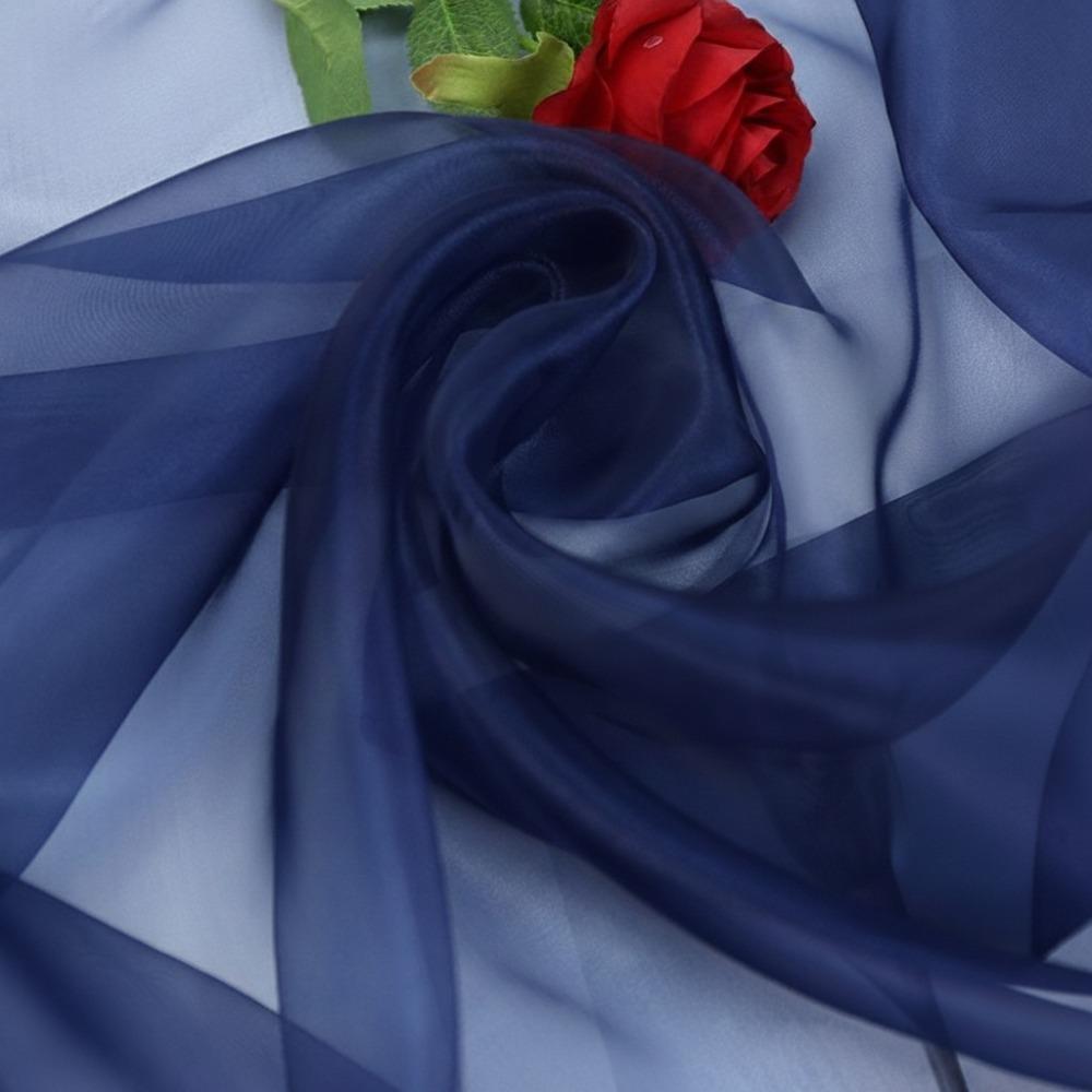 100X150cm Organza Mesh Fabric Colorful Lightweight Sheer Organza Fabric Glossy Smooth Tulle Gauze Fabric