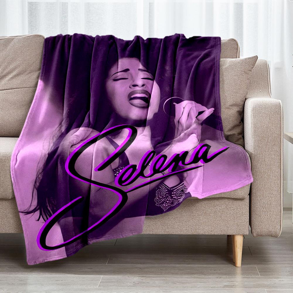 Coperta Stampata a Tema Selena Quintanilla - Perfetta per Divano, Letto, Viaggio e Uso Esterno | Lavabile in Lavatrice, Accogliente e Resistente.
