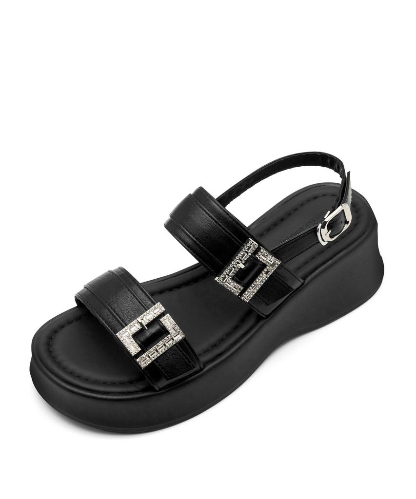Spur Dune Double Belted Sandal 6.5Cm Strap Sandals -Ws9051 (2Color)