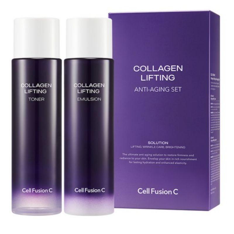Cell Fusion C Collagen Firming Anti-Aging Skincare Set | Toner 150ml + Emulsion 150ml